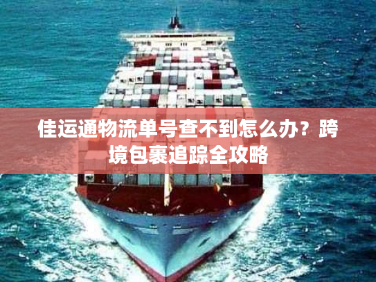 佳运通物流单号查不到怎么办？跨境包裹追踪全攻略