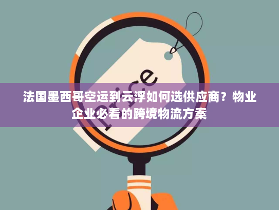 法国墨西哥空运到云浮如何选供应商？物业企业必看的跨境物流方案