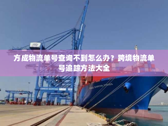 方成物流单号查询不到怎么办?跨境物流单号追踪方法大全 方成物流单号查询不到怎么办?跨境物流单号追踪方法大全