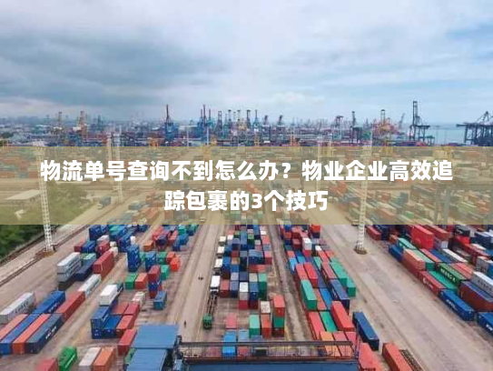 物流单号查询不到怎么办?物业企业高效追踪包裹的3个技巧 物流单号查询不到怎么办?物业企业高效追踪包裹的3个技巧