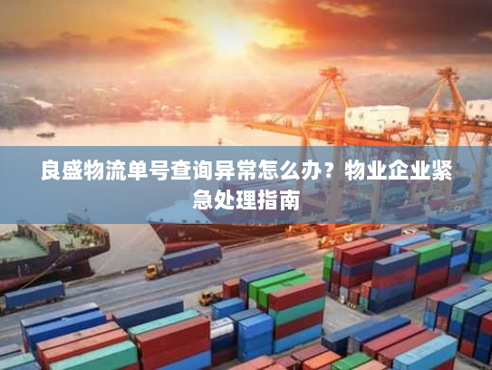 良盛物流单号查询异常怎么办?物业企业紧急处理指南 良盛物流单号查询异常怎么办?物业企业紧急处理指南