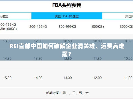 REI直邮中国如何破解企业清关难、运费高难题? REI直邮中国如何破解企业清关难、运费高难题?