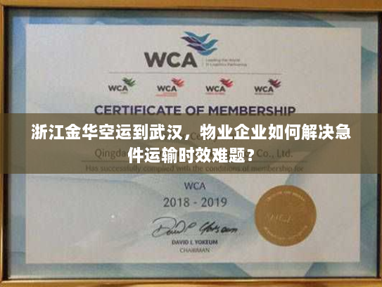 浙江金华空运到武汉，物业企业如何解决急件运输时效难题？