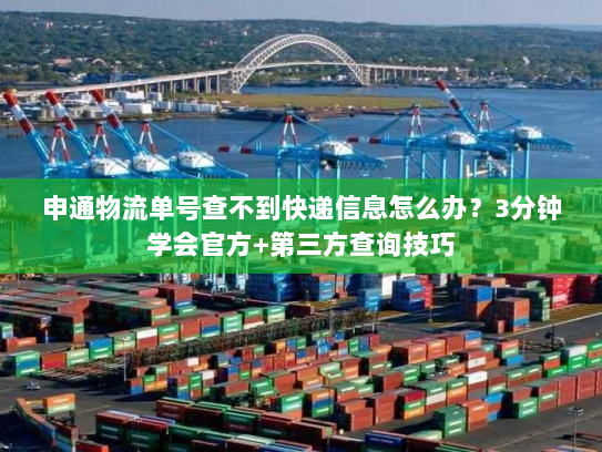 申通物流单号查不到快递信息怎么办？3分钟学会官方+第三方查询技巧