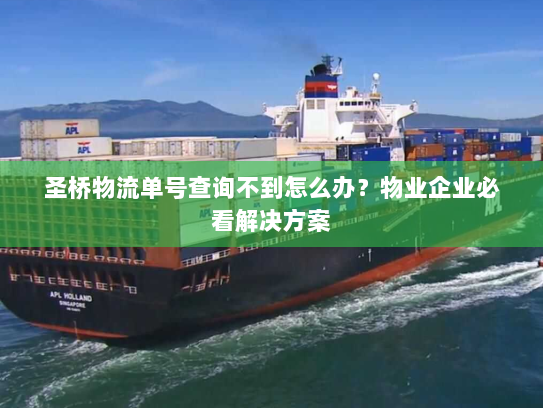 圣桥物流单号查询不到怎么办?物业企业必看解决方案 圣桥物流单号查询不到怎么办?物业企业必看解决方案