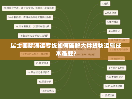 瑞士国际海运专线如何破解大件货物运输成本难题? 瑞士国际海运专线如何破解大件货物运输成本难题?
