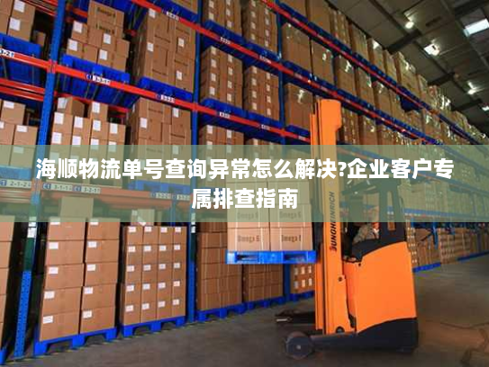 海顺物流单号查询异常怎么解决?企业客户专属排查指南 海顺物流单号查询异常怎么解决?企业客户专属排查指南