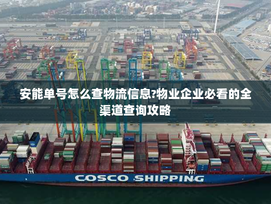 安能单号怎么查物流信息?物业企业必看的全渠道查询攻略