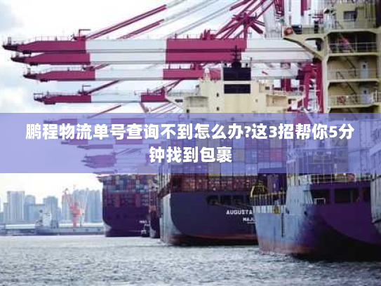 鹏程物流单号查询不到怎么办?这3招帮你5分钟找到包裹