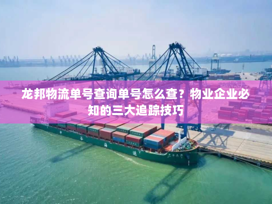 龙邦物流单号查询单号怎么查?物业企业必知的三大追踪技巧 龙邦物流单号查询单号怎么查?物业企业必知的三大追踪技巧
