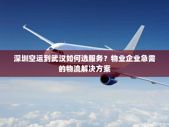 深圳空运到武汉如何选服务？物业企业急需的物流解决方案