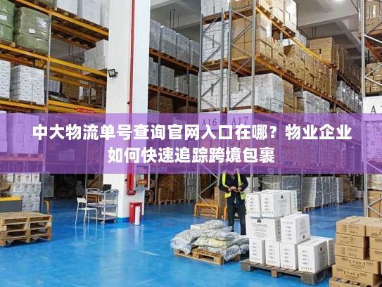 中大物流单号查询官网入口在哪？物业企业如何快速追踪跨境包裹