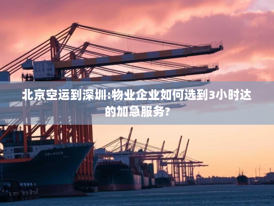 北京空运到深圳:物业企业如何选到3小时达的加急服务?