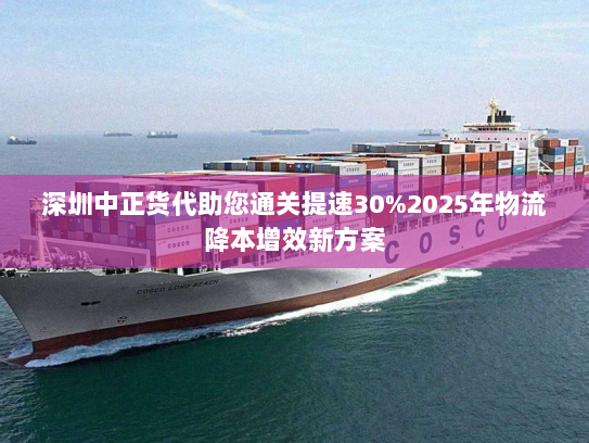 深圳中正货代助您通关提速30%2025年物流降本增效新方案 深圳中正货代助您通关提速30%2025年物流降本增效新方案