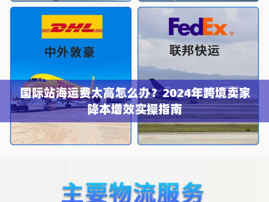 国际站海运费太高怎么办?2024年跨境卖家降本增效实操指南 国际站海运费太高怎么办?2024年跨境卖家降本增效实操指南