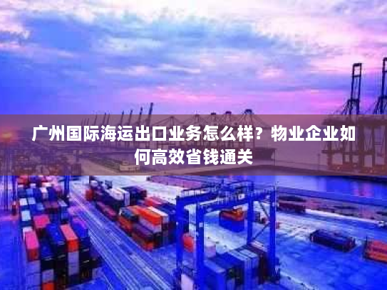 广州国际海运出口业务怎么样？物业企业如何高效省钱通关