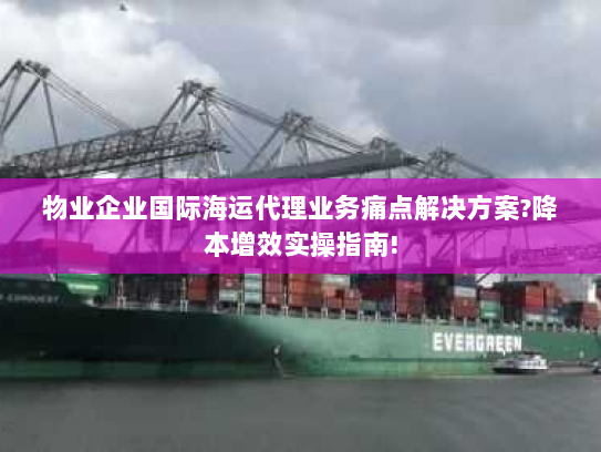 物业企业国际海运代理业务痛点解决方案?降本增效实操指南!
