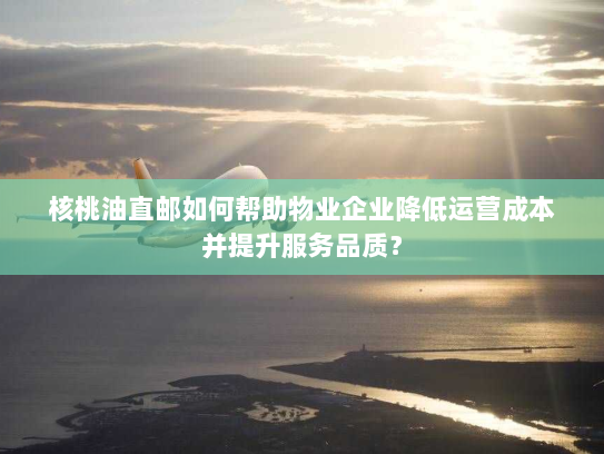 核桃油直邮如何帮助物业企业降低运营成本并提升服务品质? 核桃油直邮如何帮助物业企业降低运营成本并提升服务品质?