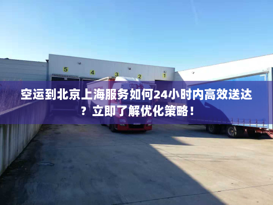空运到北京上海服务如何24小时内高效送达？立即了解优化策略！