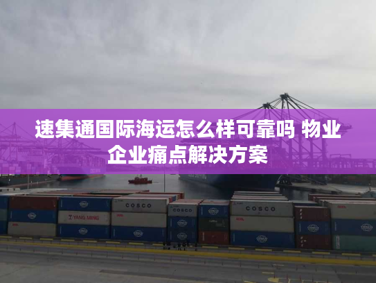 速集通国际海运怎么样可靠吗 物业企业痛点解决方案