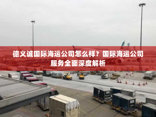 德义诚国际海运公司怎么样？国际海运公司服务全面深度解析