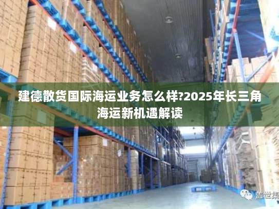 建德散货国际海运业务怎么样?2025年长三角海运新机遇解读 建德散货国际海运业务怎么样?2025年长三角海运新机遇解读