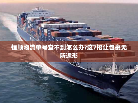 恒顺物流单号查不到怎么办?这7招让包裹无所遁形 恒顺物流单号查不到怎么办?这7招让包裹无所遁形