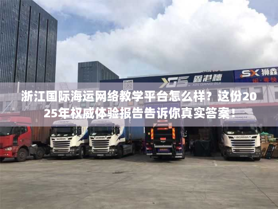 浙江国际海运网络教学平台怎么样？这份2025年权威体验报告告诉你真实答案！