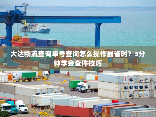 大达物流查询单号查询怎么操作最省时?3分钟学会查件技巧 大达物流查询单号查询怎么操作最省时?3分钟学会查件技巧