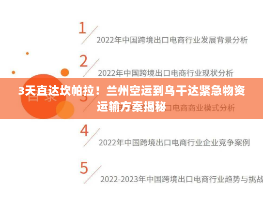 3天直达坎帕拉!兰州空运到乌干达紧急物资运输方案揭秘 3天直达坎帕拉!兰州空运到乌干达紧急物资运输方案揭秘