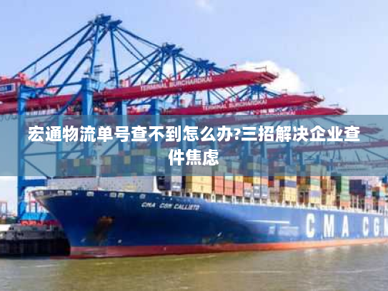 宏通物流单号查不到怎么办?三招解决企业查件焦虑 宏通物流单号查不到怎么办?三招解决企业查件焦虑