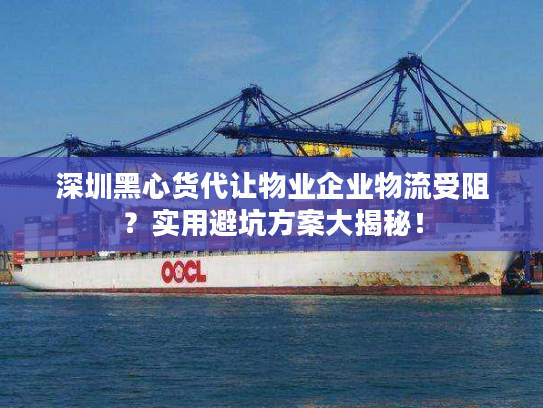 深圳黑心货代让物业企业物流受阻？实用避坑方案大揭秘！