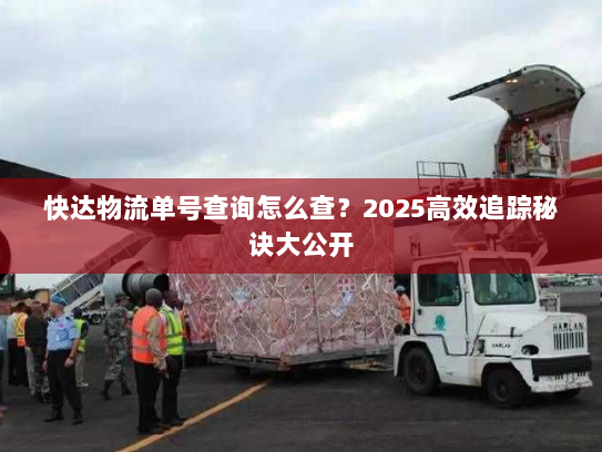 快达物流单号查询怎么查？2025高效追踪秘诀大公开
