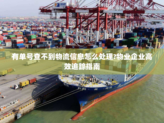 有单号查不到物流信息怎么处理?物业企业高效追踪指南 有单号查不到物流信息怎么处理?物业企业高效追踪指南