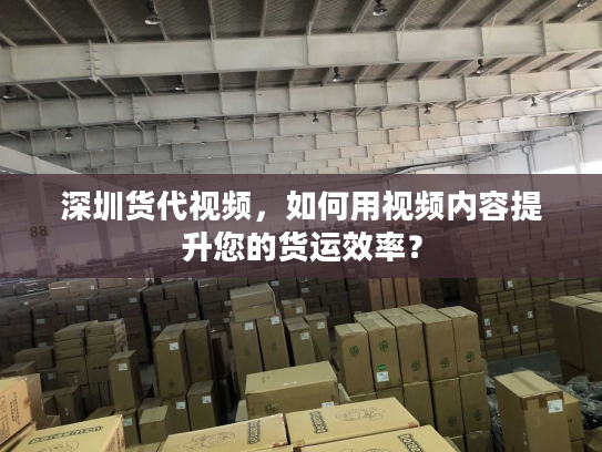 深圳货代视频，如何用视频内容提升您的货运效率？