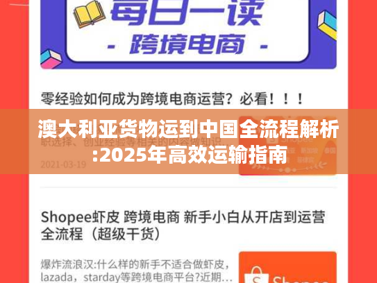 澳大利亚货物运到中国全流程解析:2025年高效运输指南