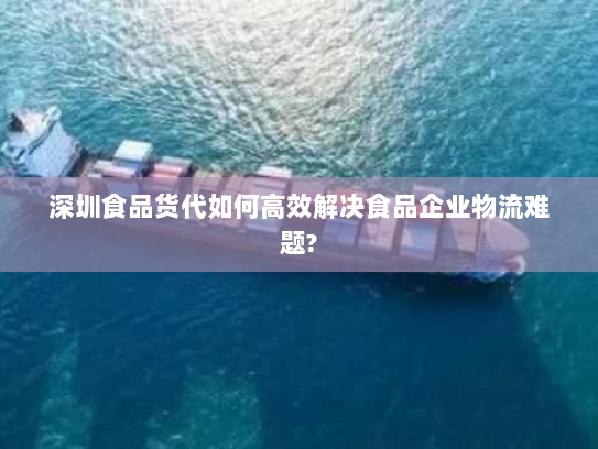 深圳食品货代如何高效解决食品企业物流难题? 深圳食品货代如何高效解决食品企业物流难题?