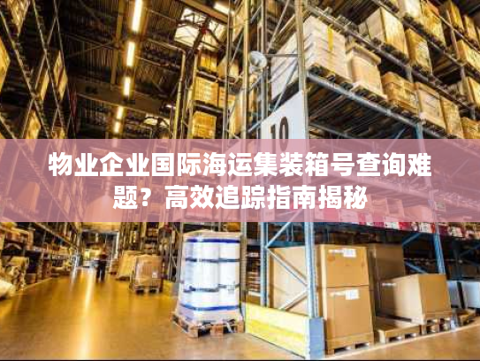 物业企业国际海运集装箱号查询难题？高效追踪指南揭秘