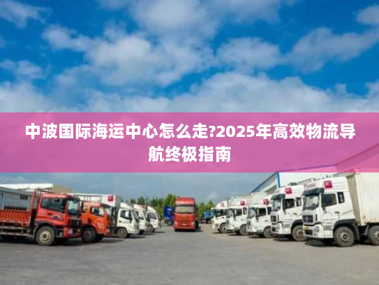 中波国际海运中心怎么走?2025年高效物流导航终极指南