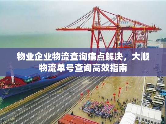物业企业物流查询痛点解决，大顺物流单号查询高效指南