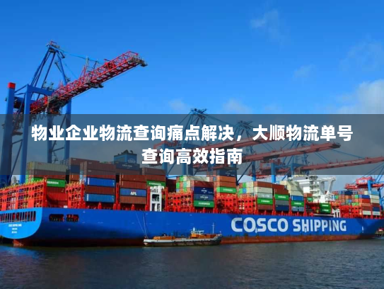 物业企业物流查询痛点解决，大顺物流单号查询高效指南