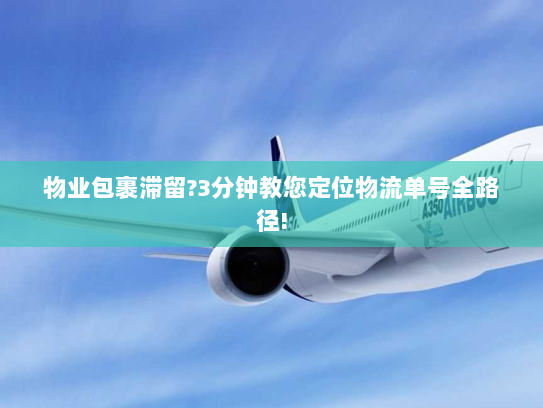 物业包裹滞留?3分钟教您定位物流单号全路径! 物业包裹滞留?3分钟教您定位物流单号全路径!