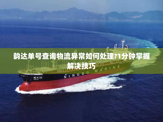 韵达单号查询物流异常如何处理?1分钟掌握解决技巧 韵达单号查询物流异常如何处理?1分钟掌握解决技巧
