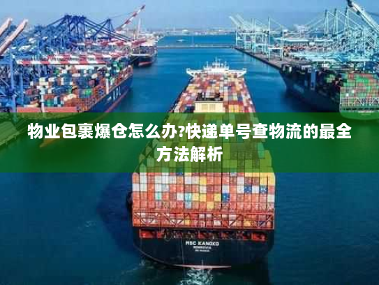 物业包裹爆仓怎么办?快递单号查物流的最全方法解析