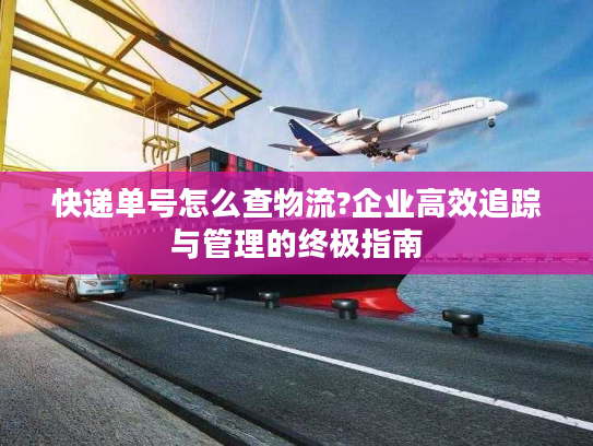 快递单号怎么查物流?企业高效追踪与管理的终极指南 快递单号怎么查物流?企业高效追踪与管理的终极指南