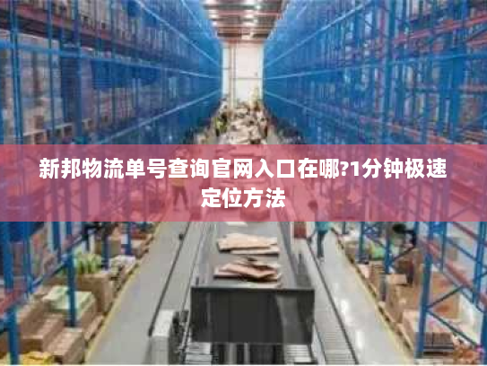 新邦物流单号查询官网入口在哪?1分钟极速定位方法