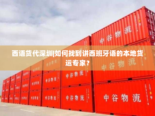 西语货代深圳|如何找到讲西班牙语的本地货运专家? 西语货代深圳|如何找到讲西班牙语的本地货运专家?