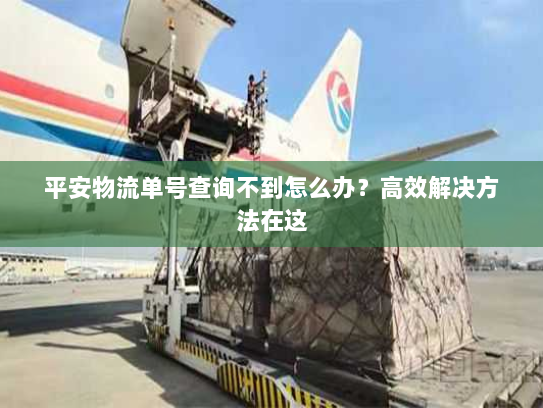 平安物流单号查询不到怎么办?高效解决方法在这 平安物流单号查询不到怎么办?高效解决方法在这