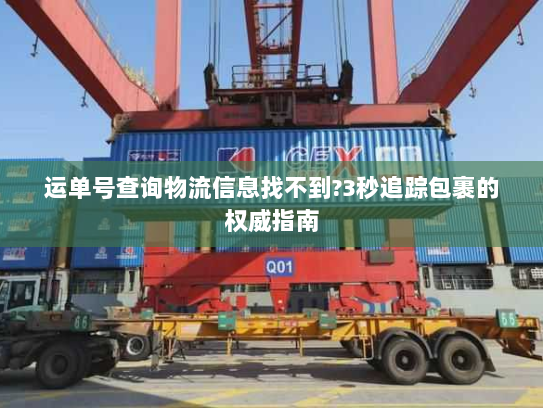 运单号查询物流信息找不到?3秒追踪包裹的权威指南