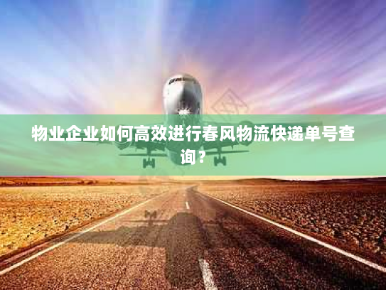 物业企业如何高效进行春风物流快递单号查询？